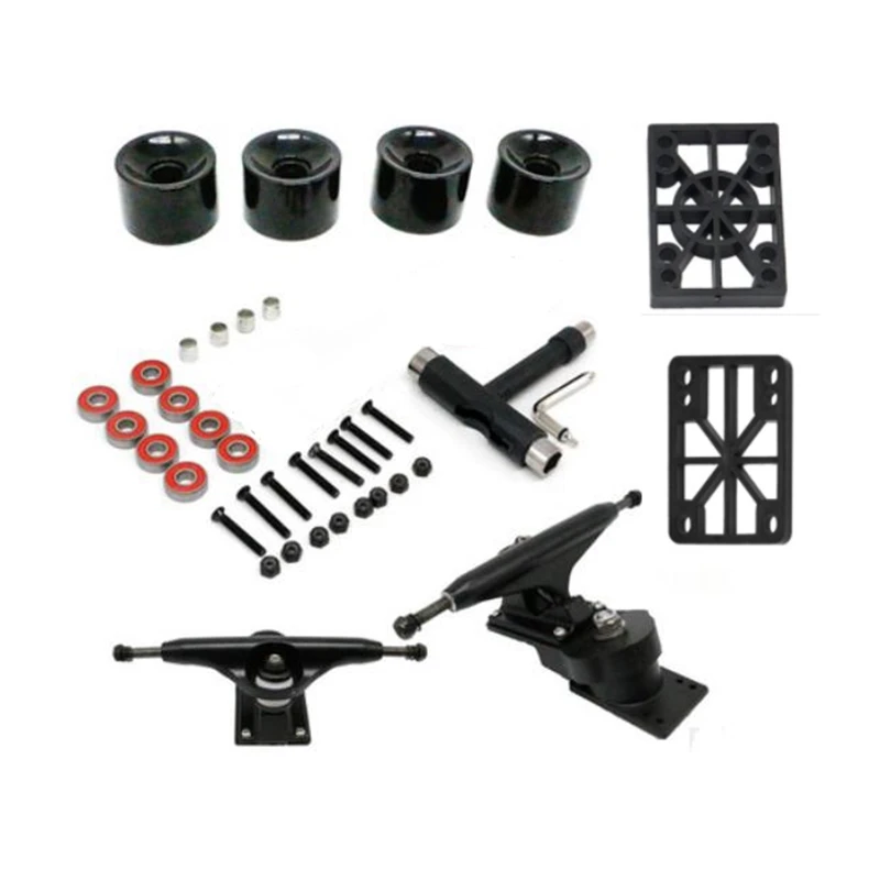 

6.25Inch Skateboard Trucks With PU Wheels ABEC Bearings Combo Set,Skateboard Wheels,Skateboard Bearings,Hardware