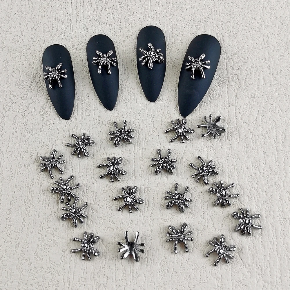 5 шт. металлические гвоздики для ногтей в виде черепа
