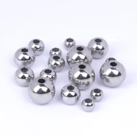30 100pcslot 2 8mm stainless steel beads loose spacer beads ball hole 1 2 5mm for making bracelets jewelry accessories finding