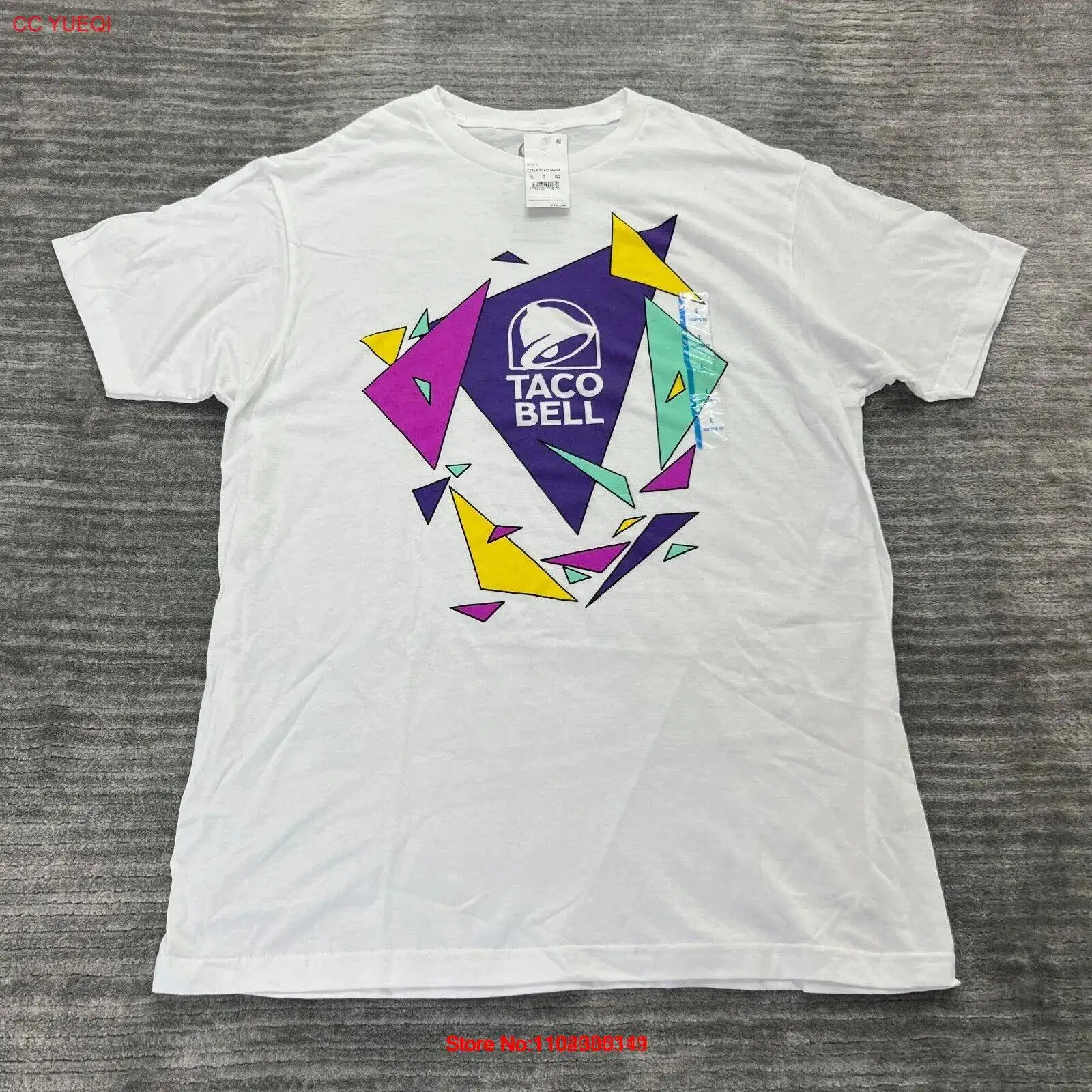 Рубашка Taco Bell размер L мужская футболка Run For The Border Fast Food белая NWT