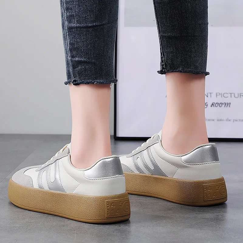 Кроссовки спортивные женские на толстой подошве повседневная обувь для