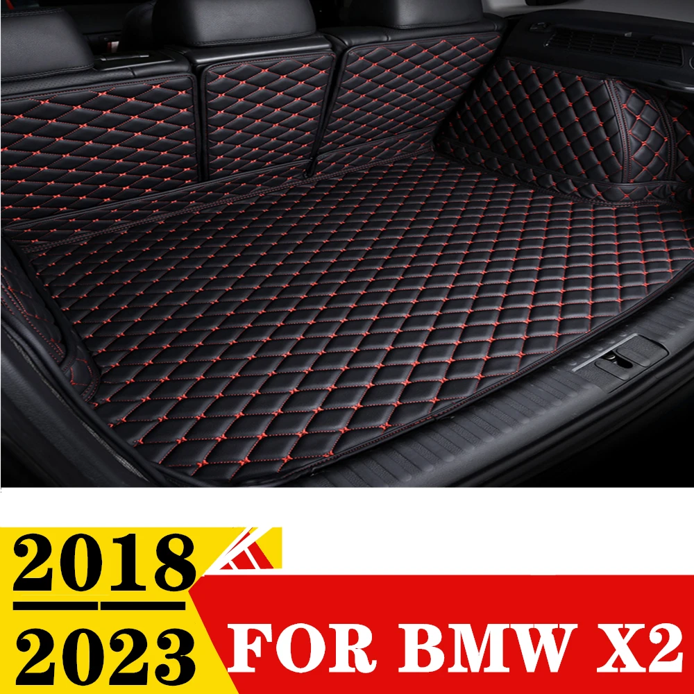 

Коврик для багажника автомобиля для BMW X2 2018-2023, для любой погоды, XPE, кожаный, под заказ, задний Чехол для груза, коврик, подкладка, задние части багажника, коврик для багажа