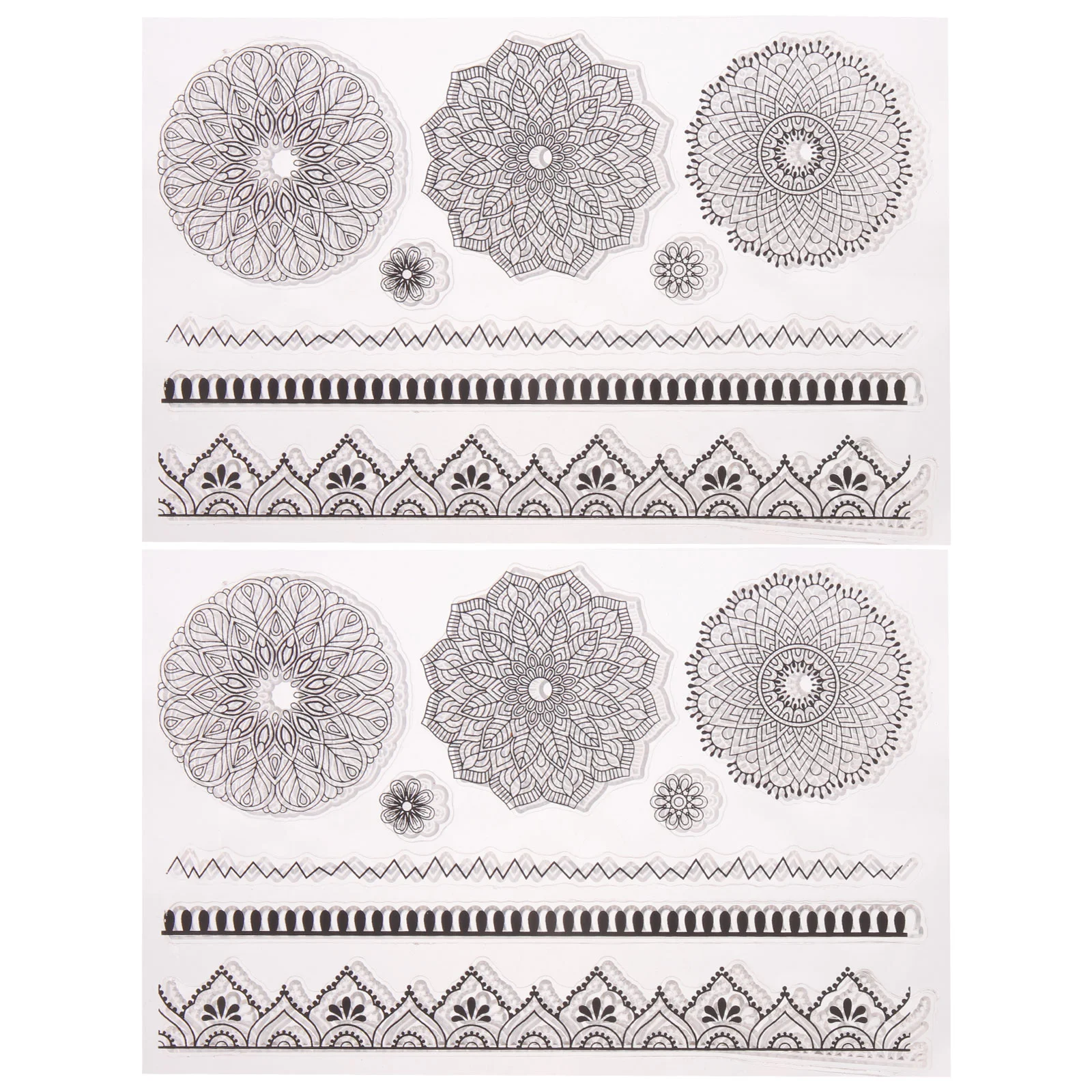 

2 Pcs Decorate Mandala Stamp Clear Ornaments Stamps Making Silica Gel DIY Scrapbooking Tools