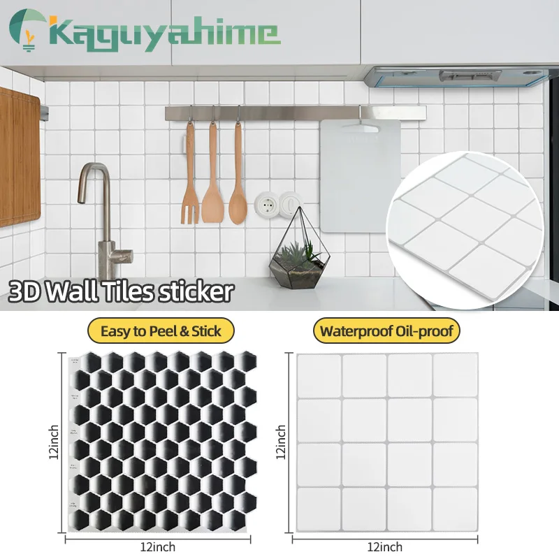 

Kaguyahime самоклеющиеся мозаичные плитки 3D наклейки для кухни водонепроницаемые Обои DIY кирпичная плитка противообрастающие кухонные обои