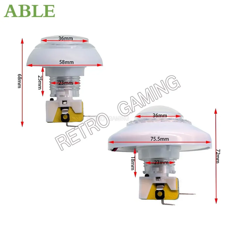 Мигающий светильник 76 мм 12 В постоянного тока цветсветодиодный светодиодная