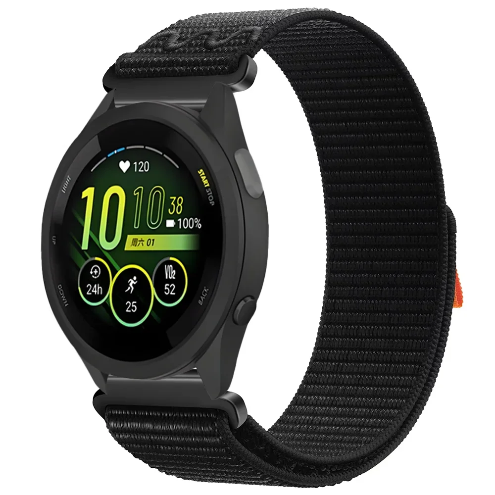 Фото Нейлоновый тканевый ремешок 20 мм 22 мм для Garmin Forerunner 965 265 165 55 255 955, спортивный браслет, браслет Garmin Active 5/Vivoactive 5, ремень №3