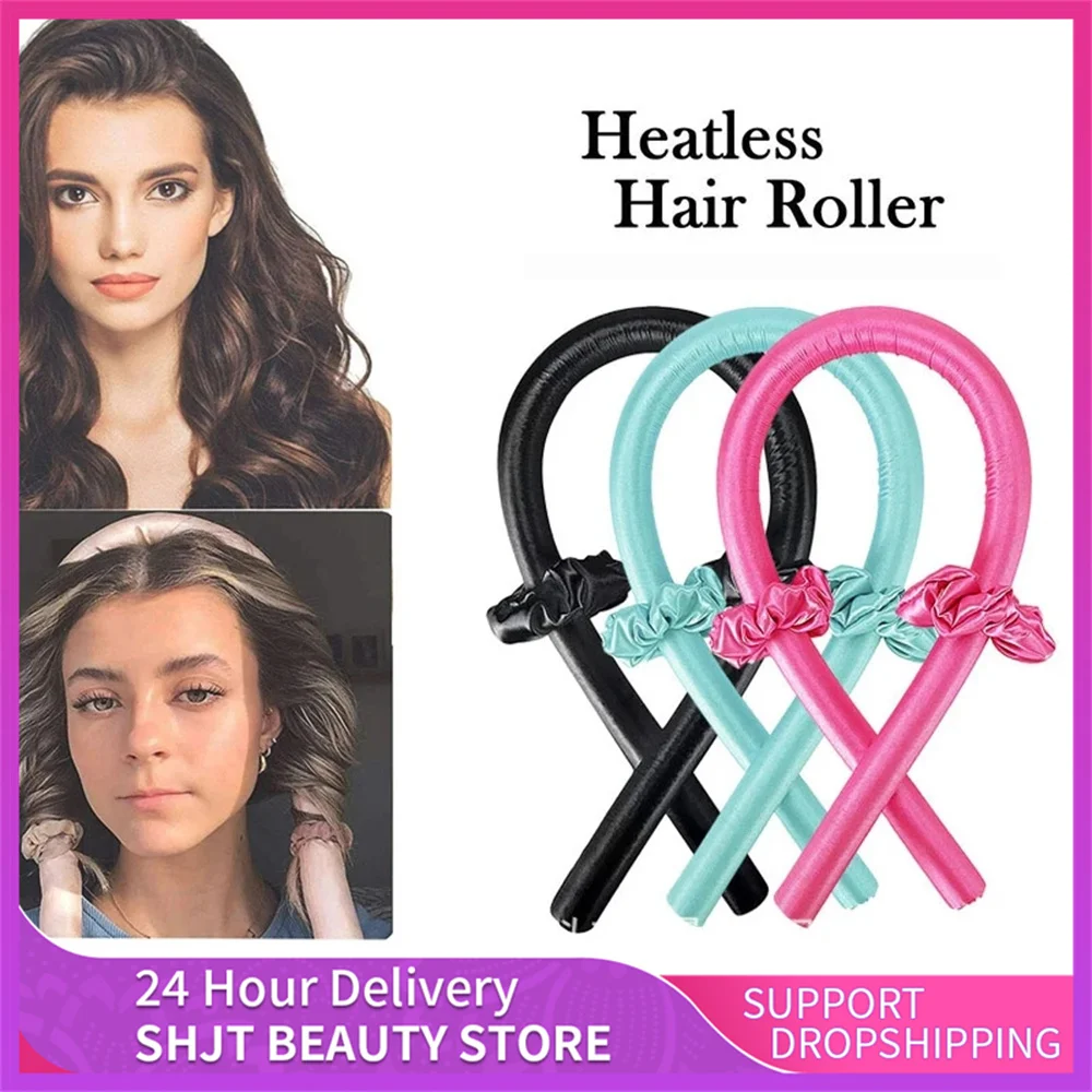 

Soft Hair Curlers Lazy Heatless Curling Rod Headband Hair Styling Tools No Heat Silk Curling Ribbon Modeling Hair Accessories