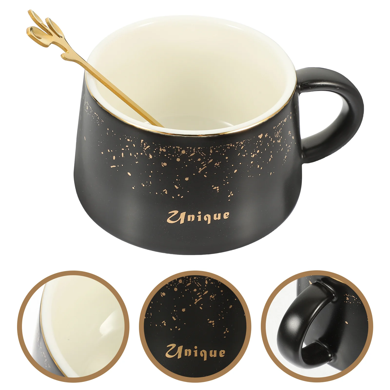 

With Spoon Practical Ceramic Decorative Coffee Mug Coffee Holder Creamer Container Creamer Pitcher Coffee Cup