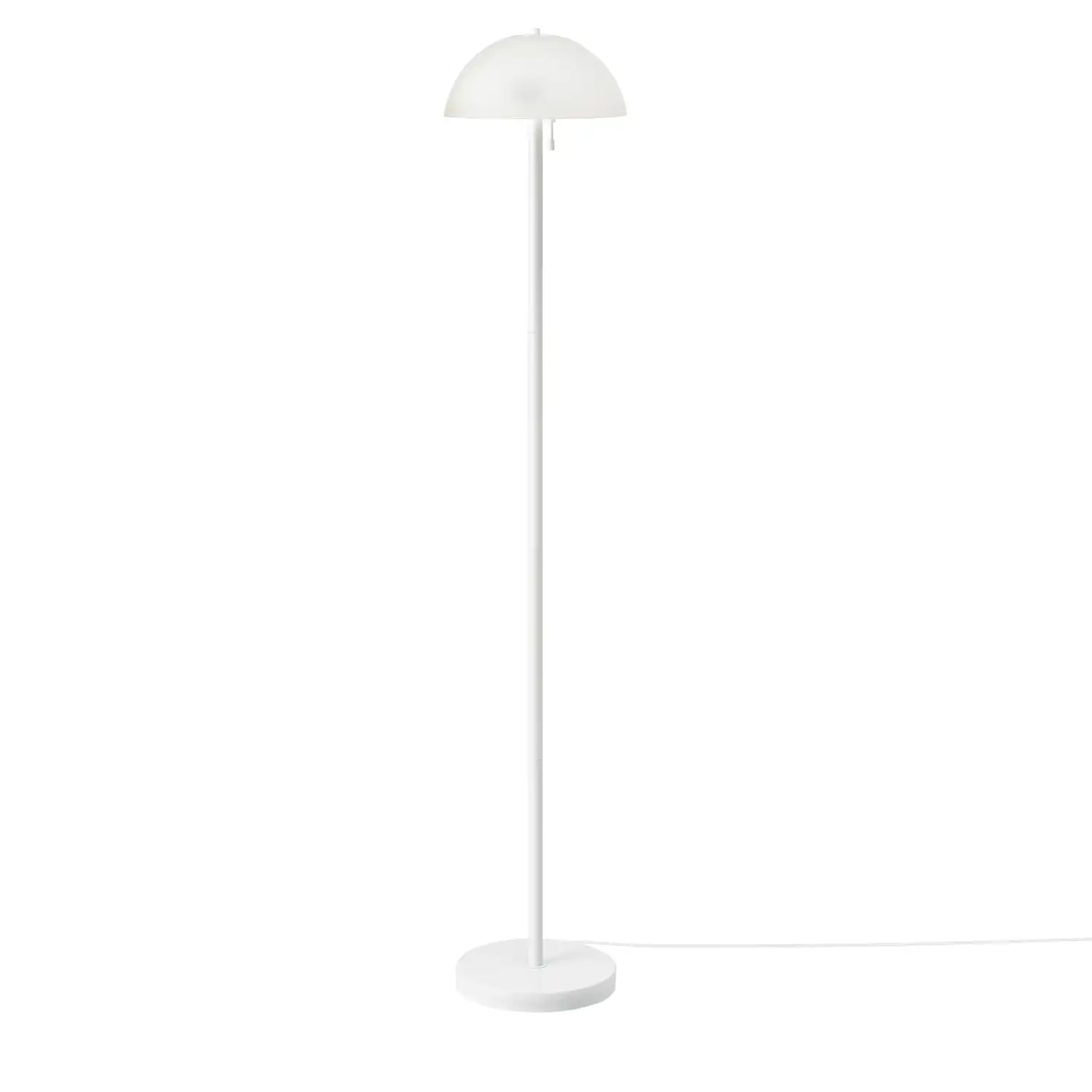 

HMTX 65" 2 Light Contemporary White Floor Lamp with Globe Frosted Glass