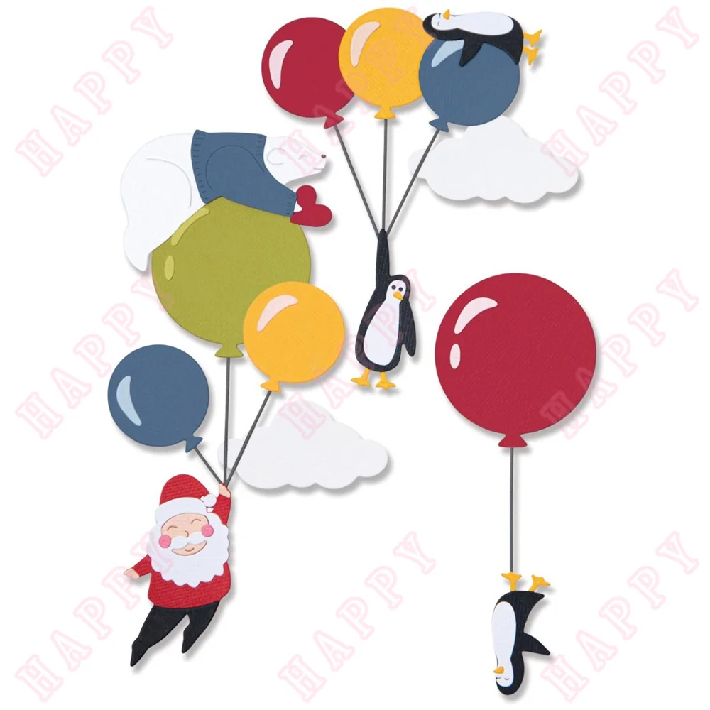 

2022 Christmas Festive Sky Party Metal Cutting Dies Scrapbook Diary Decoration Making Embossing Template DIY Greet Card Handmade