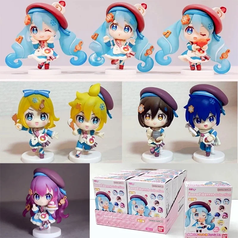 Фото Оригинальные коллекционные фигурки Bandai Gashapon: Хацунэ Мику, Рин, Лука, Лен, Мейко, Кайто, Экс-Кашапон. Аниме-игрушки, украшения, подарки. №1