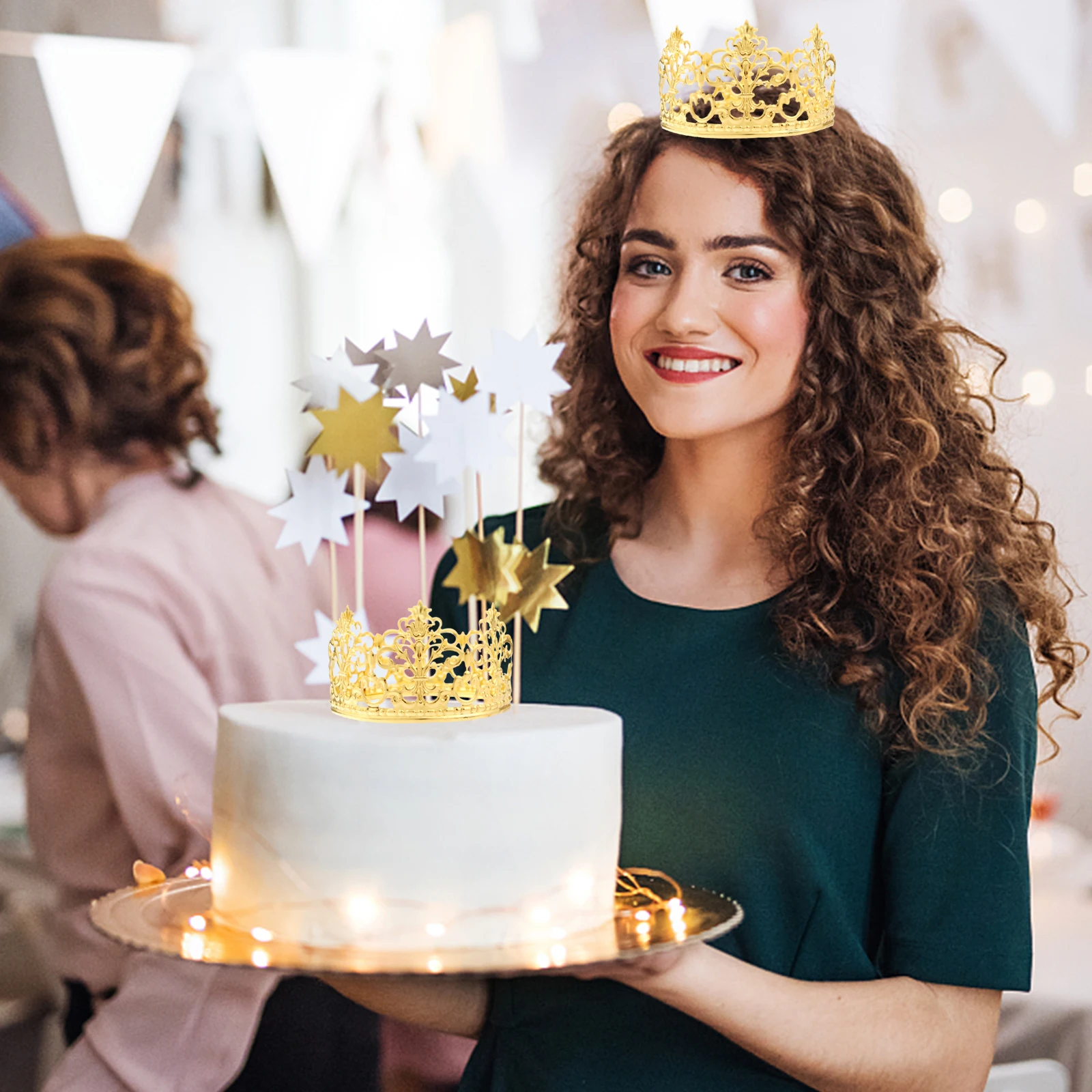 Женские винтажные тиары золотистые металлические головные уборы в форме короны