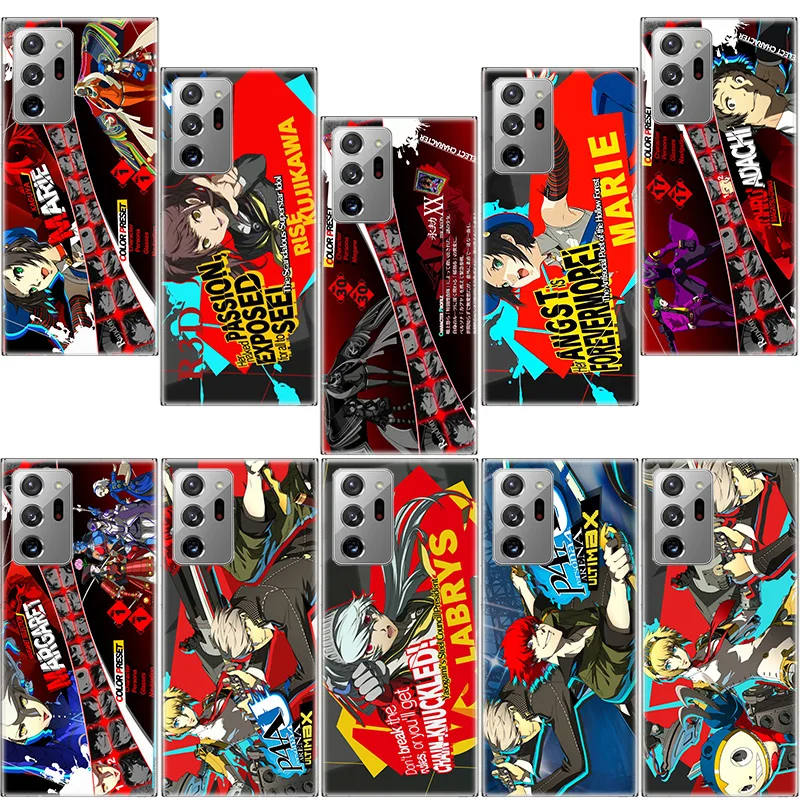 

Persona 4 Anime Phone Case For Samsung S23 S22 Ultra S21 Plus Galaxy S20 FE S10 Lite S10E S9 S8 S7 S6 Edge Cover Capa Soft TPU F