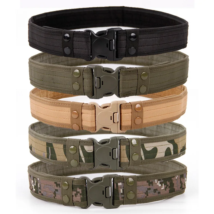 

Army Style Combat Belts Quick Release Tactical Belt Fashion Men Military Canvas Waistband Outdoor Hunting Hiking Tools 8 Colors