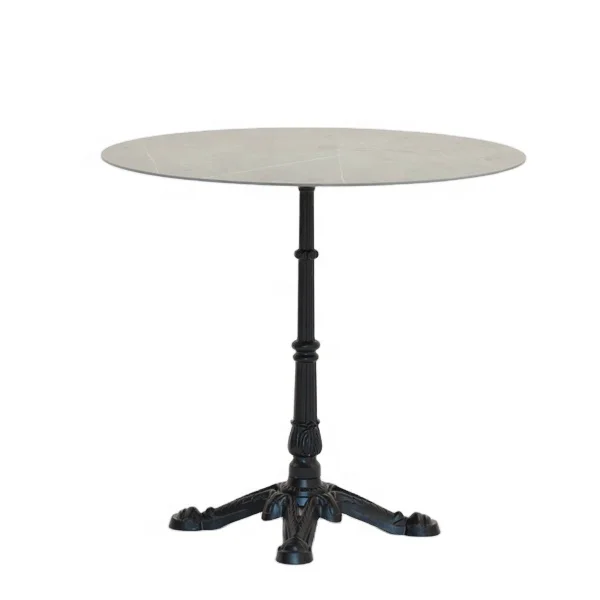 

metal European Design Modern Stainless Steel Dining garden outdoor furniture aluminum Sintered stone table chair set