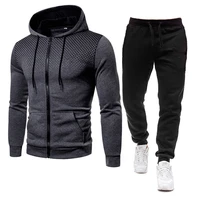 mens suits autumn and winter mens polka dot zipper european and american style trend sports cardigan casual trousers suit