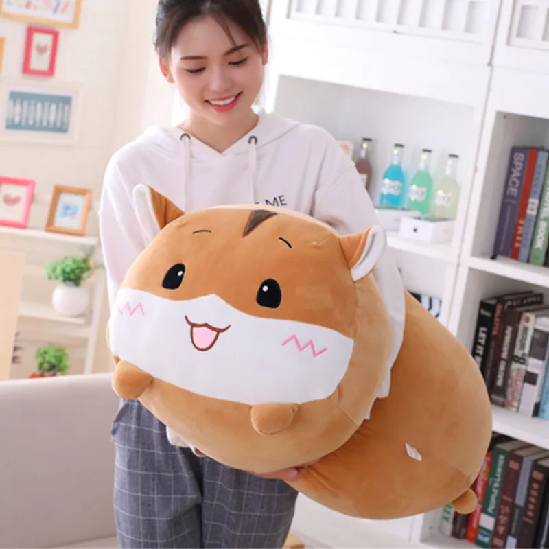 

30-90CM Cartoon Pillow Cushion Cute Stuffed Animal Fat Dog Cat Totoro Penguin Pig Frog Dino Plush Toy Kawaii kids Birthyday Gift