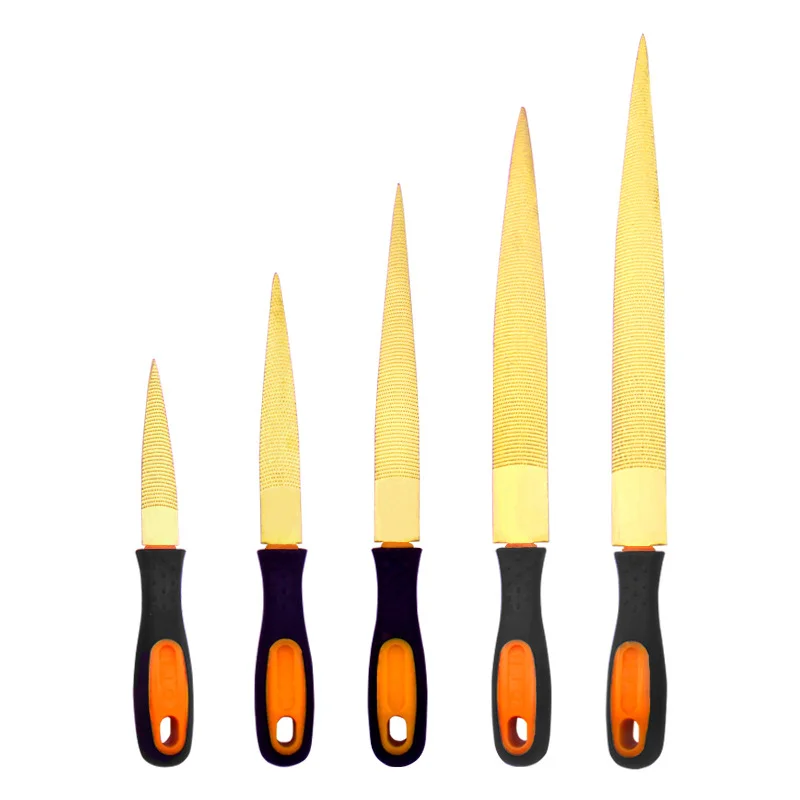 

Деревянная пилка 10/12 дюйма, золотистая коническая пилка для дерева, кожи, пластика, ручные инструменты с резиновой ручкой