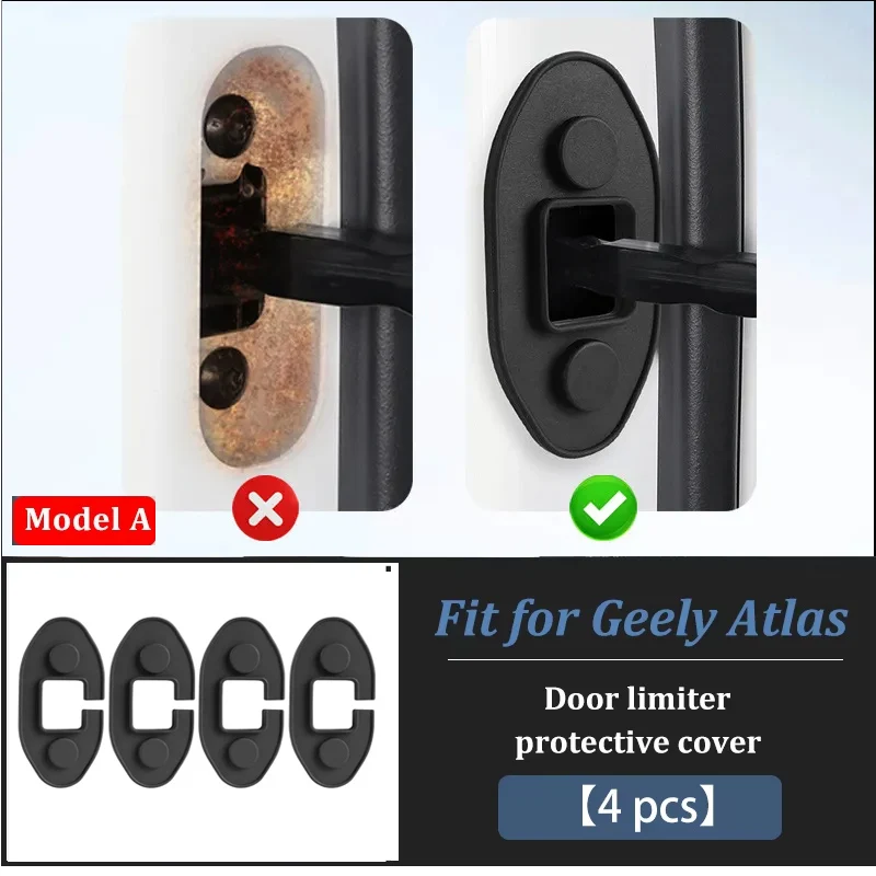 LINNUNU 4 шт., декоративная крышка дверного замка автомобиля, ограничитель защиты рычага, шарнирные винты, колпачки для Geely Boyue L Atlas II Starray 2025