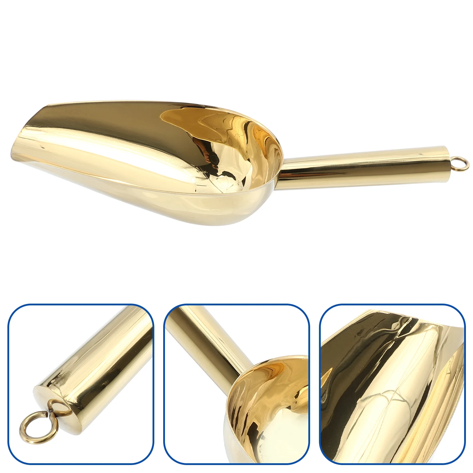 

1pc Ice Kitchen Utility Scoop Freezer Ice Scoop Popcorn Scoops Food Metal Metal Sugar Scoop