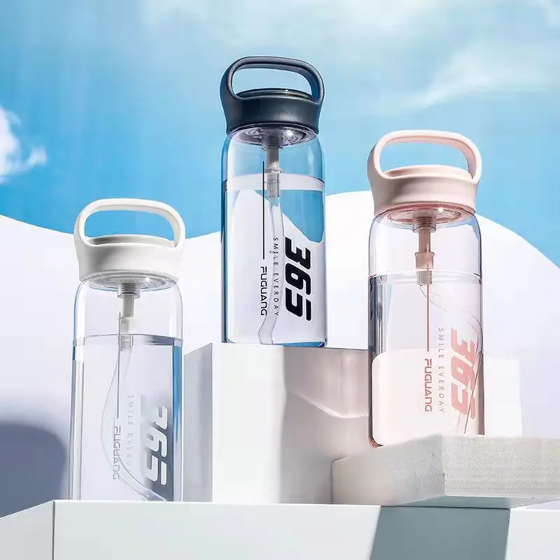 

1500ML Large-capacity Water Bottle Boys and Girls Sports Straws Plastic Water Cups Portable Heat-resistant Simple Drop-resistant