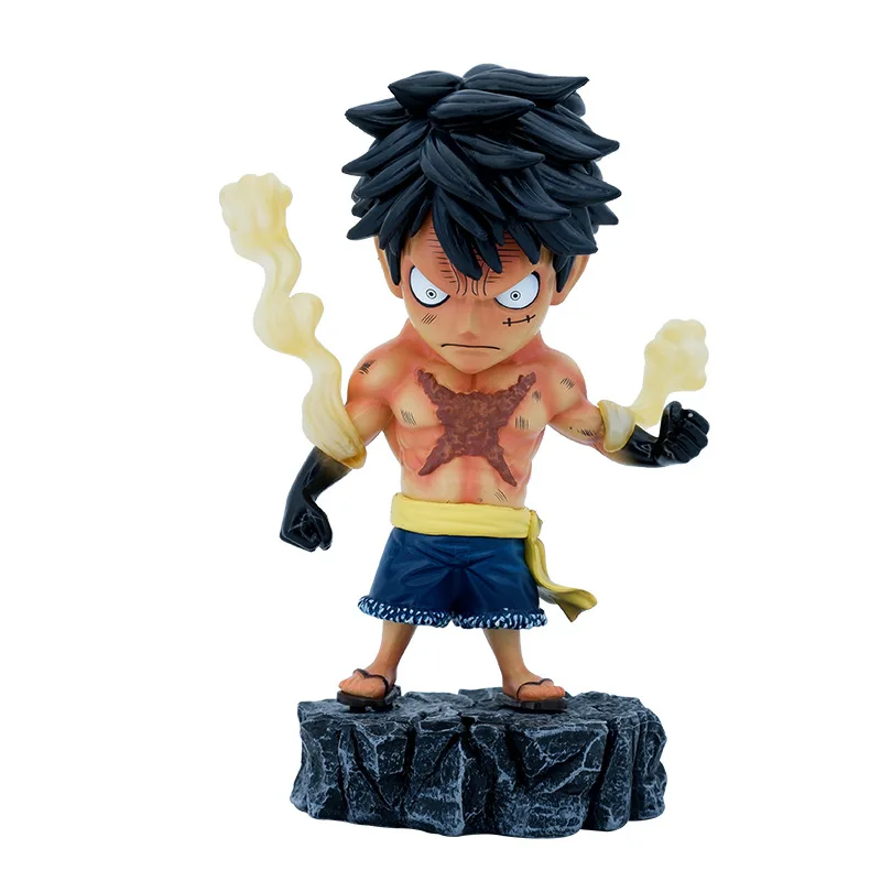 

18cm Anime Periphery One Piece Monkey D. Luffy Roronoa Zoro Vinsmoke Sanji Figure Cartoon Display Birthday Gift