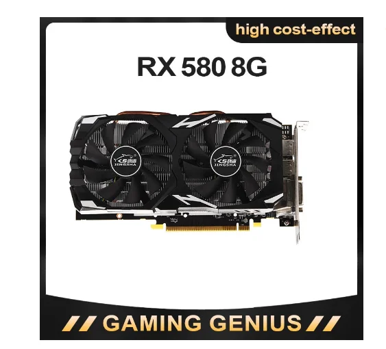 Видеокарта JINGSHA RX 580 8 Гб бит 2048SP GDDR5 графические карты для AMD Radeon серии VGA RX580 8G