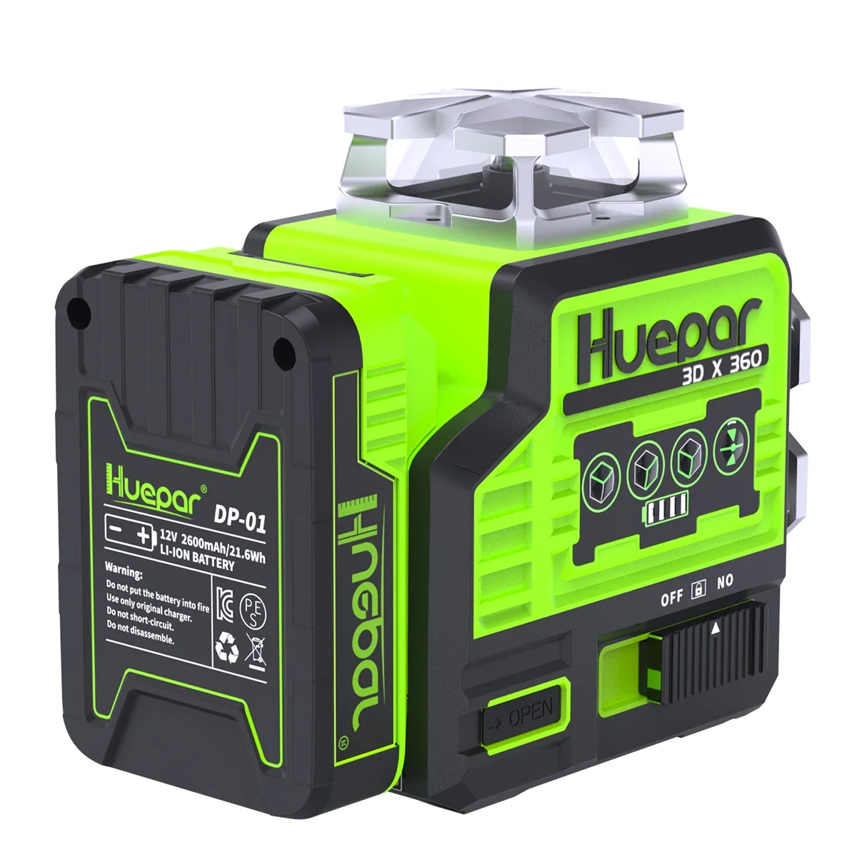 Huepar P03cg 12 Lijnen 3d Groene Straal Zelfnivellerende Laserniveaus встречные инструменты