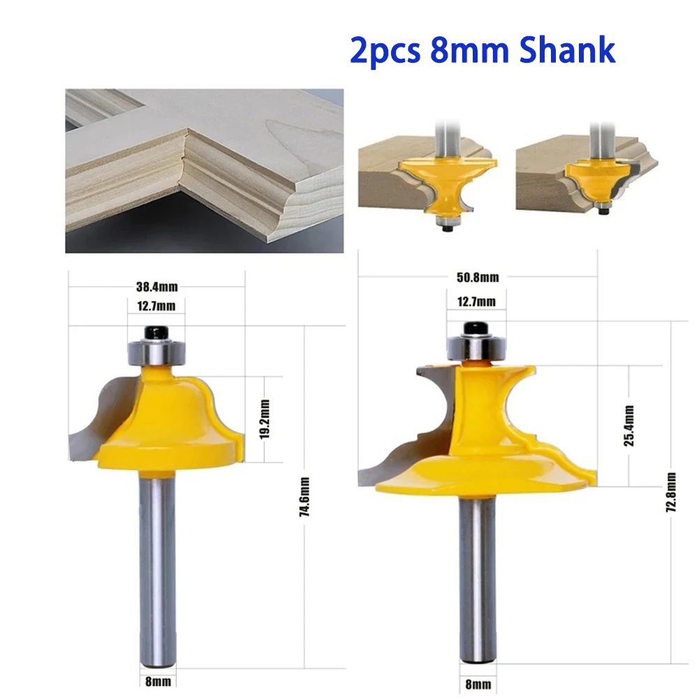 

8mm Shank Router Bit 45# Steel C3 Carbide Tip Cutting Tool For Wood Cutting Leg