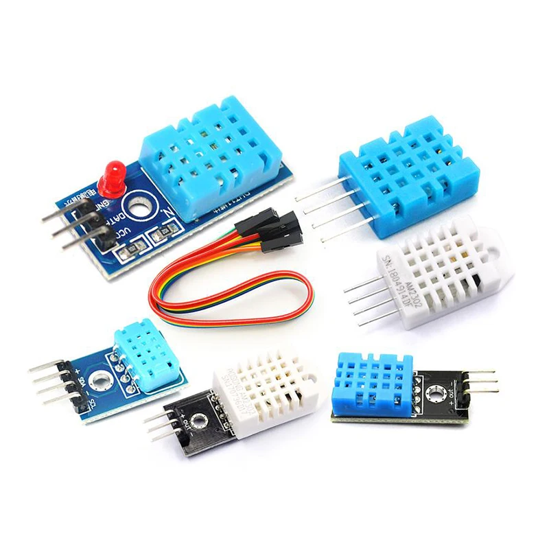 

DHT22 AM2302 DHT11/DHT12 AM2320 Digital Temperature Humidity Sensor Module Board For Arduino Ultra-low Power High Precision 4pin