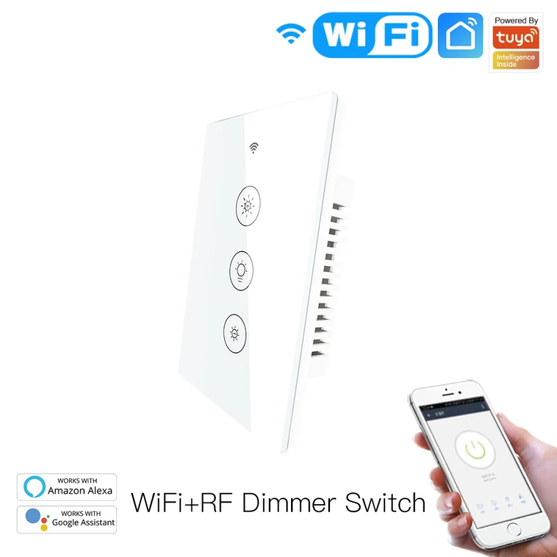 

Tuya Wifi Smart Wall Touch Sensor Switch LED Light Dimmer Switch Smart Life APP Remote Control Work With Alexa Google Home
