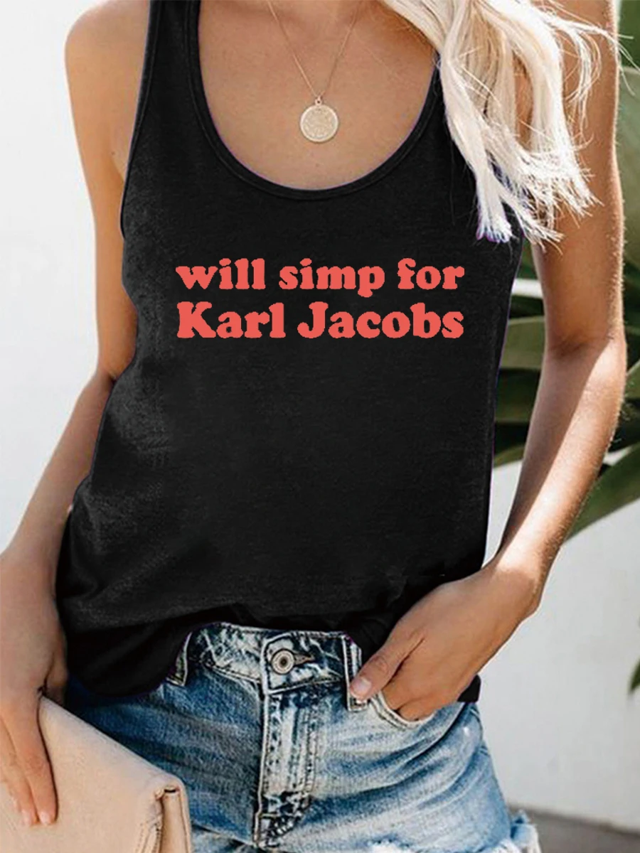 

Rheaclot will simp for Women's Graphic Funny Summer Cotton Tank Top