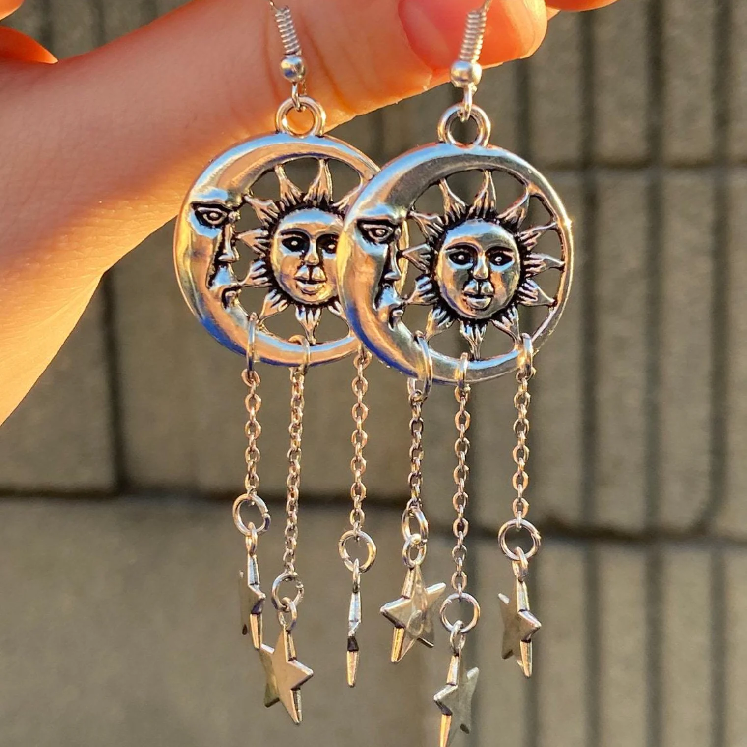 

1 пара, Женские винтажные серьги-подвески