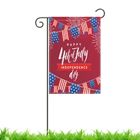 4th of july independence day yard flag independence day theme red white heart decorative flag polyster patrioctic welcome