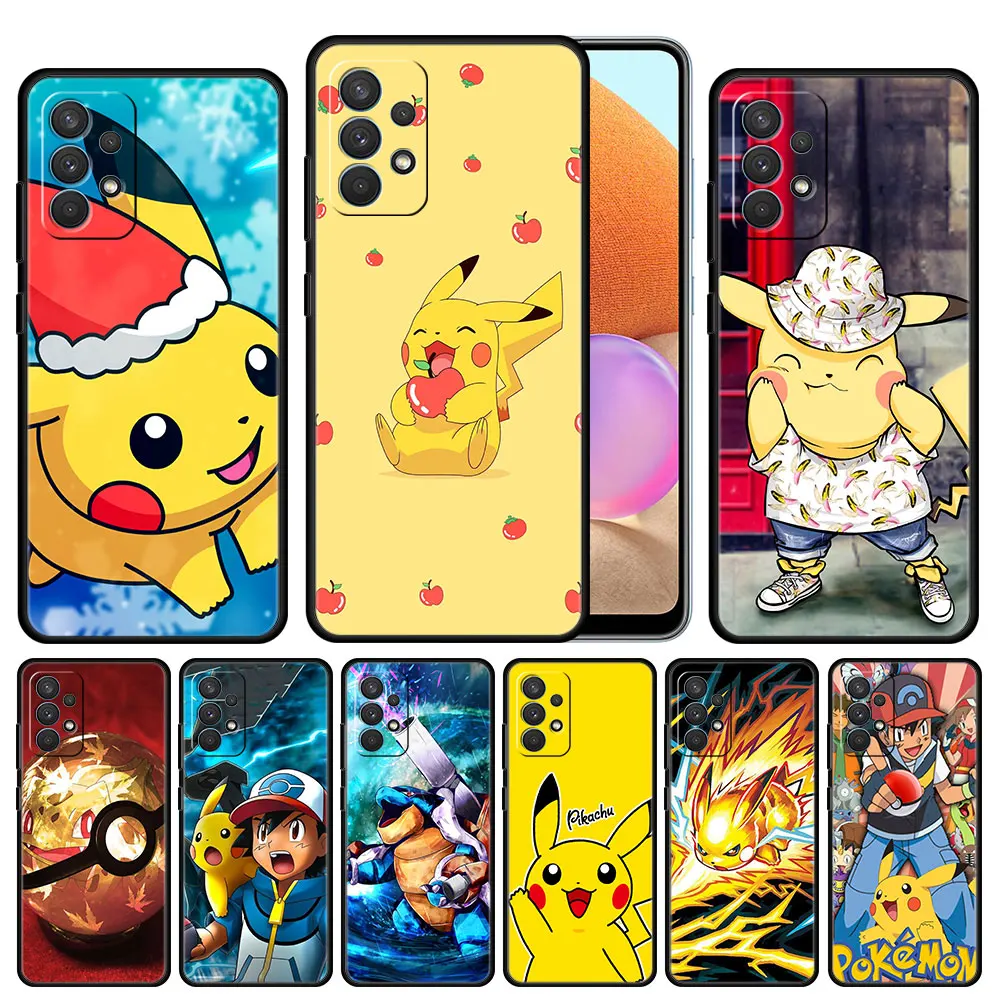 

Case Cover for Samsung Galaxy A02s A12 A21s A30 A50 A20 A11 A03 A23 A03s A01 Protection Armor Bag Full Pokeball Pokemon Anime