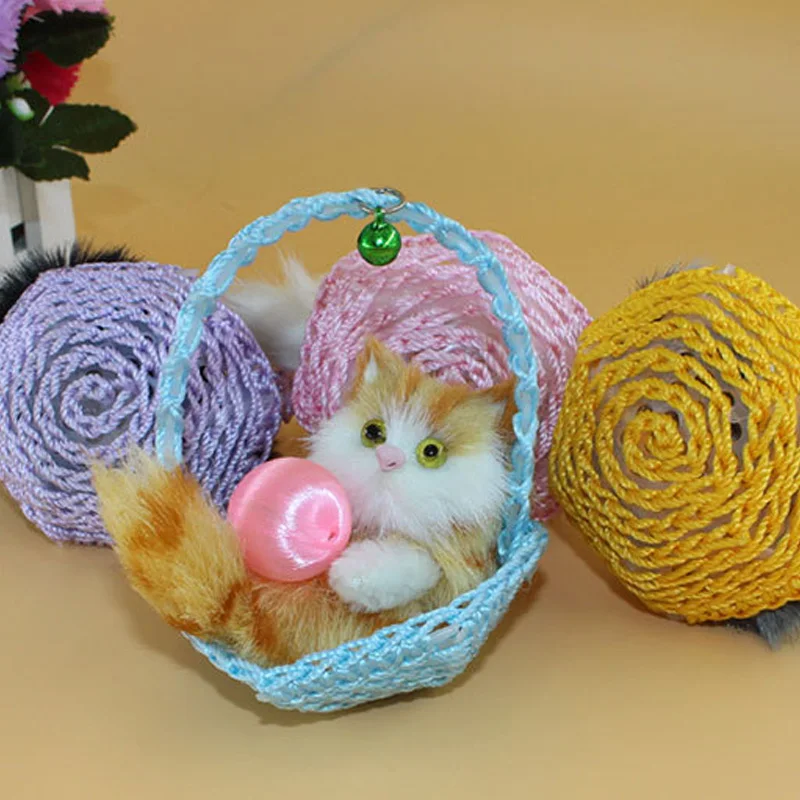 

Милая тканевая подкладка в виде мини-кошки, детские подарки на день рождения, креативное украшение, имитация кошки, куклы, товары для домашн...