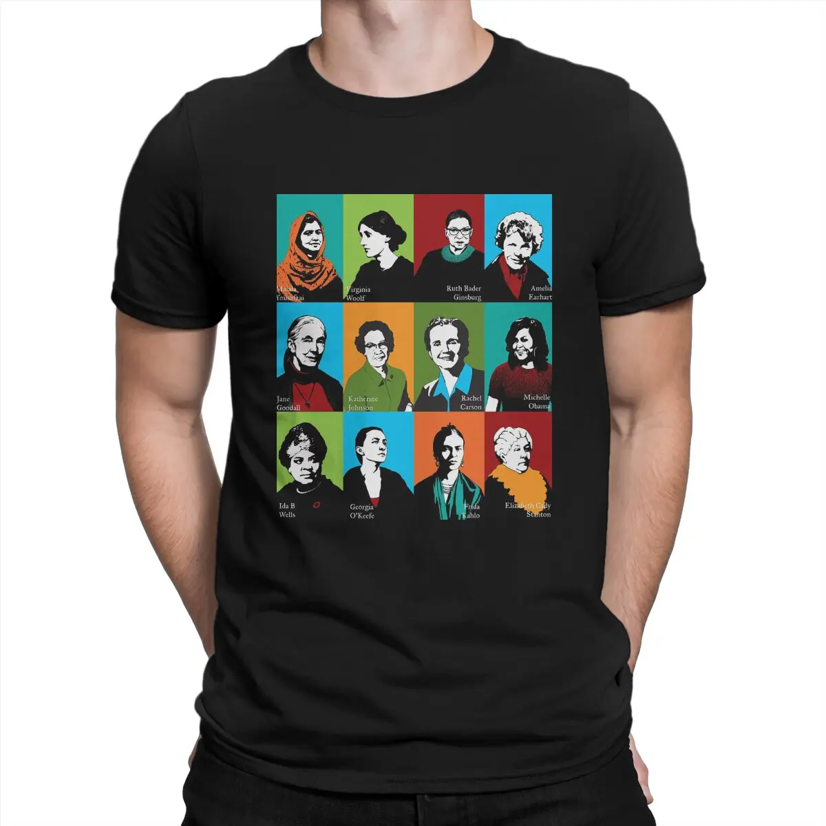 

Men's T-Shirt Feminist Icons Vintage Pure Cotton Tees Short Sleeve Ruth Bader Ginsburg American Jurist Second T Shirts