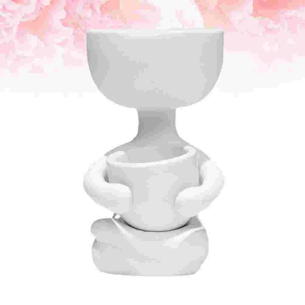 

Container Table Ornament Creative Planter Succulents Pots Tray Desktop Decoration Ceramic Flowerpot House Plants