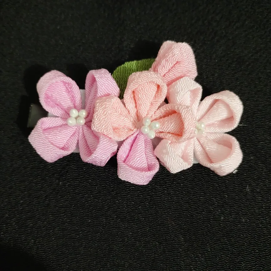 Ручная работа Osmanthus и японский цвет цветок головные уборы заколки боковой зажим