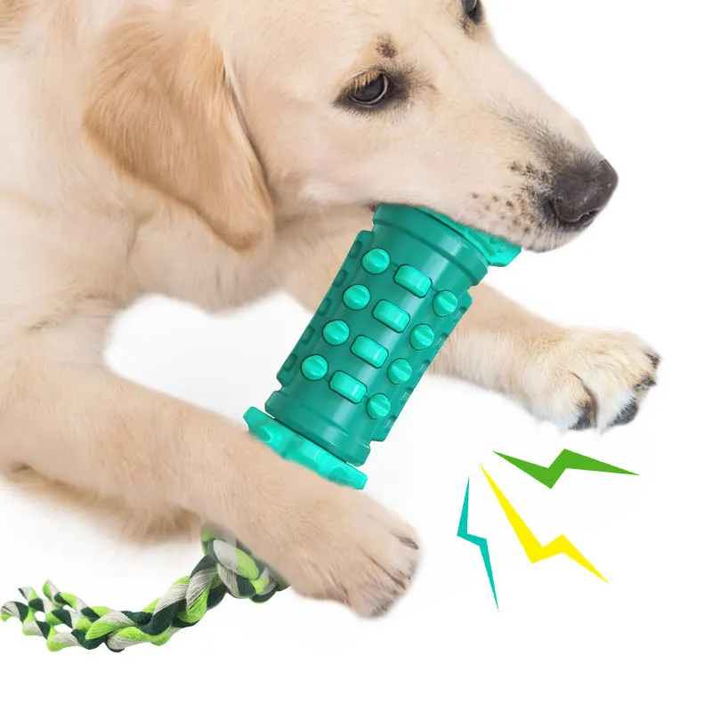 

Pet Dog Chew Toy For Aggressive Chewers Treat Dispensing Rubber Teeth Cleaning Toy Squeaking Rubber Dog Toy