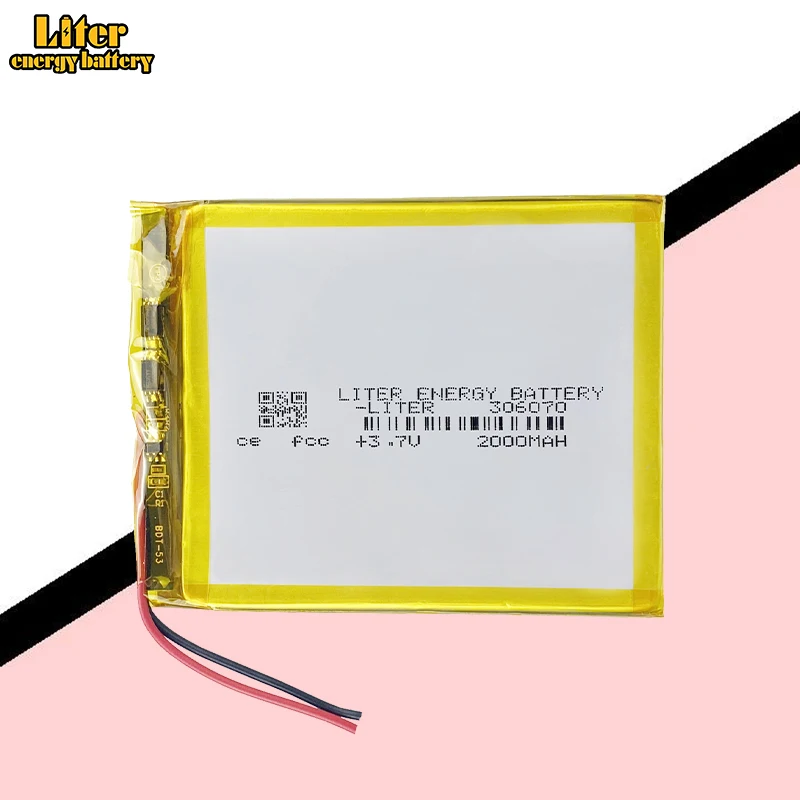 Полимерный литиевый аккумулятор 3.7V 306070 2000мАч, 306080 2500мАч, 306090 3000мАч, 323696 1800мАч, 350824 40мАч (art.: 3920dc5bb3e44) - 3920dc5bb3e44