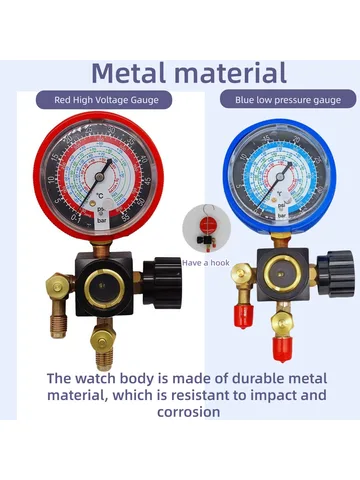 Манометр 500-800 фунтов на квадратный дюйм, подходит для манометров хладагента R410A, R22, R134A и R404A