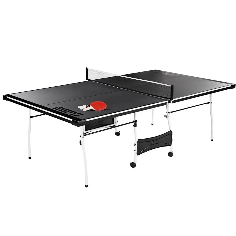 

Size 15mm 4-Piece Indoor Table Tennis Table, Accessories Included, Black