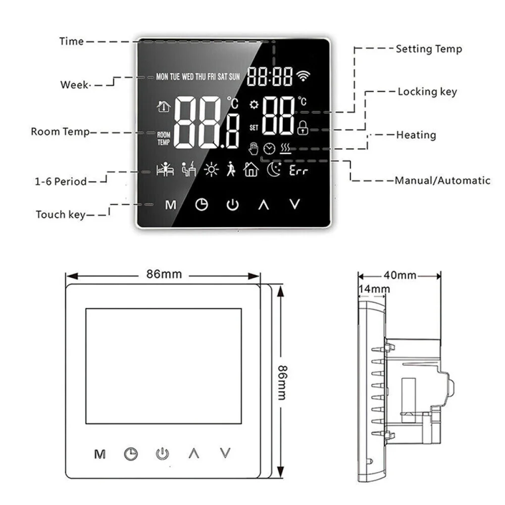 Датчик подогрева пола сенсорный экран термостати для датчик водонепроницаемый