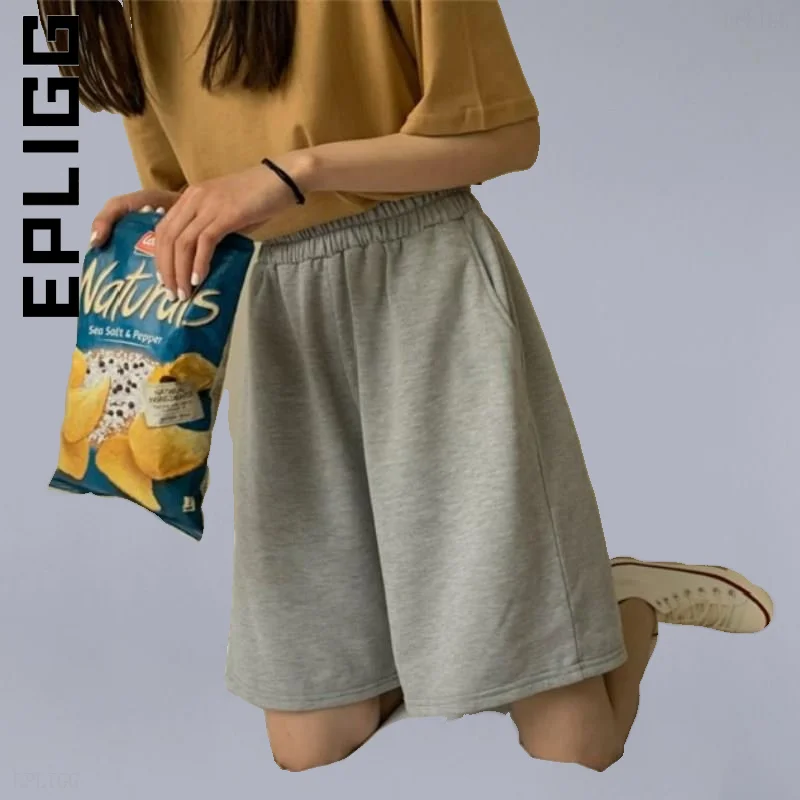 

Epligg Pants Shorts Women Fashion Hip Quality Sweatpants Leg Chic Women's Pants Straight Bottoms Hot Sale Baggy Mujer Female