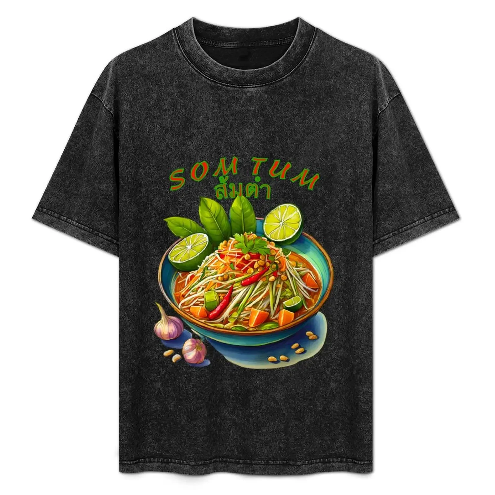Футболка Som Tum винтажная одежда блузка таможенный дизайн мужская больших
