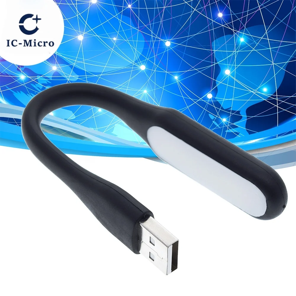 Мини-светодиодная настольная лампа для чтения Гибкая USB-светодиодная ночная лампа USB-лампа для защиты глаз для питания ПК, ноутбука, ноутбука