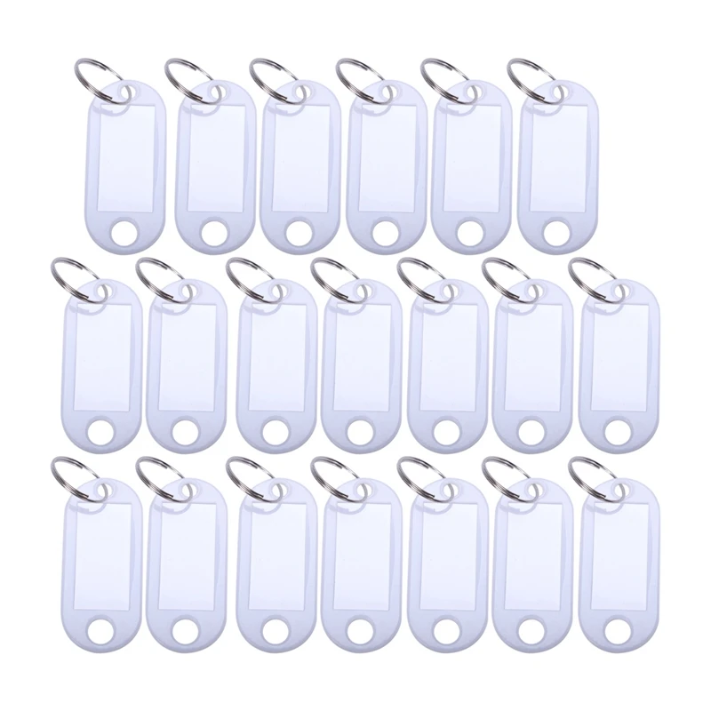 

ABSF White Portable Plastic Key Fob Key Tag ID Labels 160 Pieces