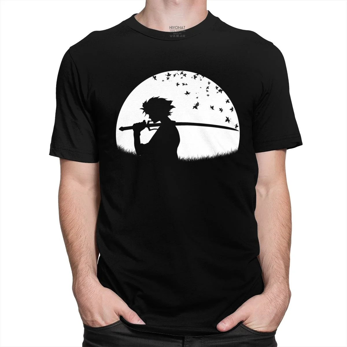 Классическая футболка с японским аниме Самураем чамплоо принтом манга мультиген