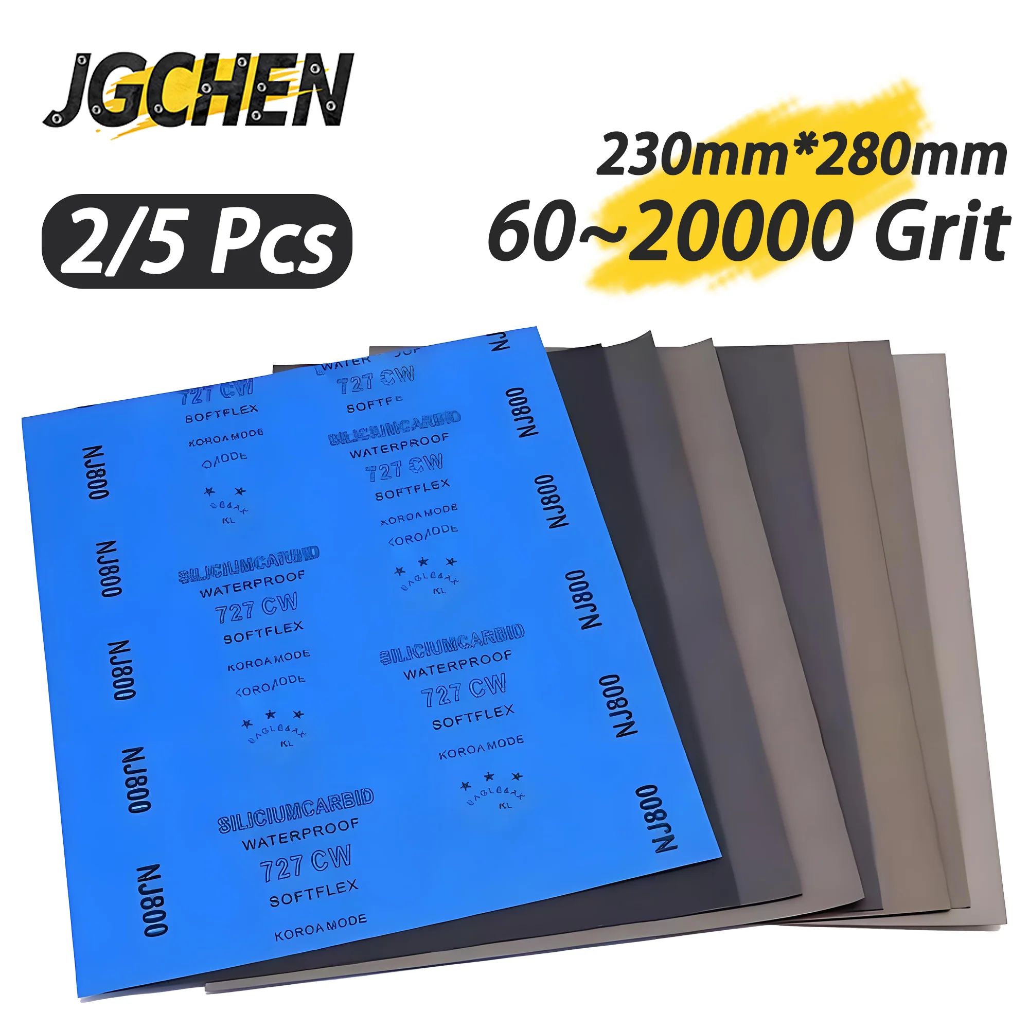 

Наждачная бумага из карбида кремния, зернистость 60-20000, водонепроницаемая, влажная/сухая, 230x280 мм для дерева, металла, камня, высокопроизводительный абразивный лист